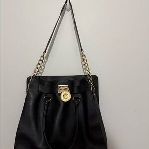 Michael Kors Lock Satchel Large Shoulder Bag